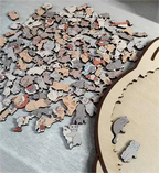 🎁Nice Christmas Gift🎅135-Piece Morandi-Colored Cat Shaped Wooden Jigsaw Puzzle