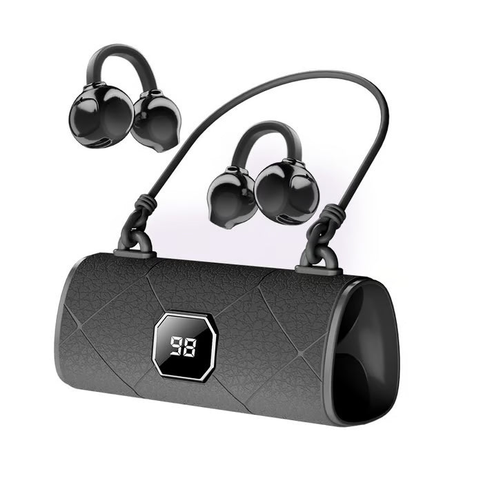 Fashionable Clip-On Wireless Headphones with Handbag