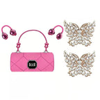 Fashionable Clip-On Wireless Headphones with Handbag