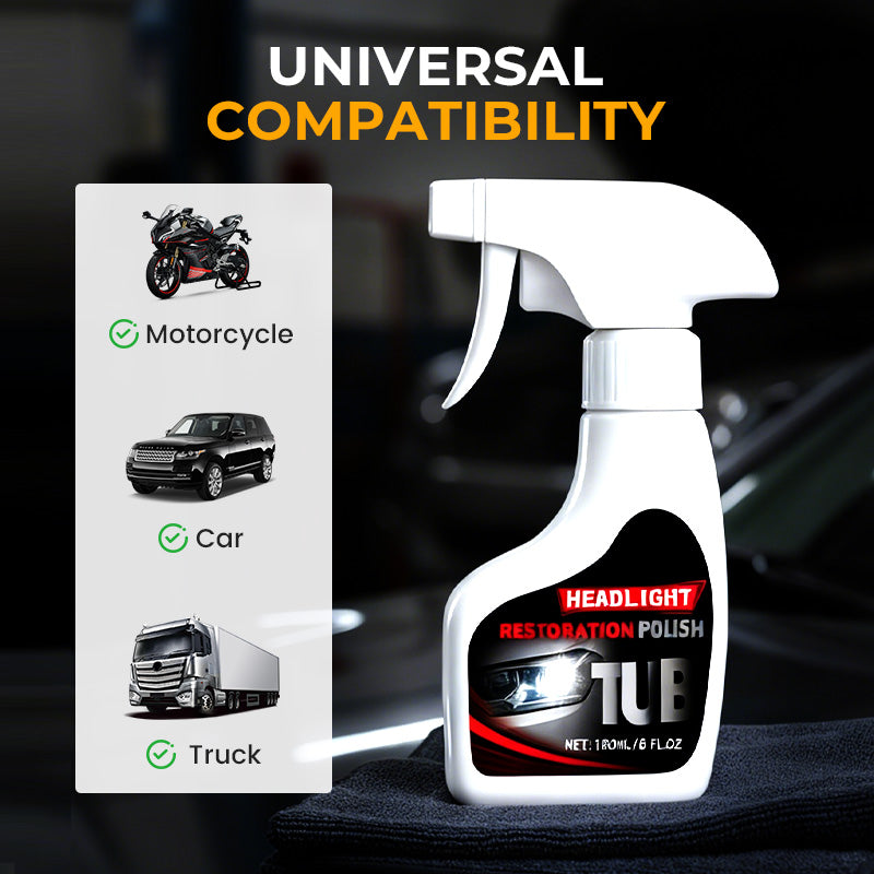 180ml Professional Car Headlight Restorer with Sponge🧽🚗