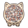🎁Nice Christmas Gift🎅135-Piece Morandi-Colored Cat Shaped Wooden Jigsaw Puzzle