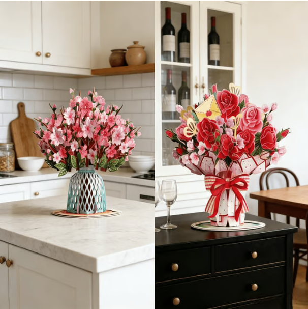 🏆98K+ SOLD! 🌼💌 Forever-Blooming 3D Flower Pop-Up Card– Personalized Love Message & Everlasting Bloom 🎁