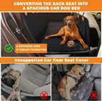 RuffRover 2.0™ - Hard Bottom Back Seat Extender + (FREE Dog Bed)