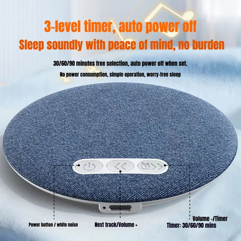 HYUNDAI S1 Ultra-Thin Bluetooth Pillow Speaker with Bluetooth 6.0, 3D White Noise, Soft Immersive Sound Field, Pillow CD Player for Bedtime Music & Audiobooks, Headphone-Free Sleep Speaker, Compatible with Android & iOS