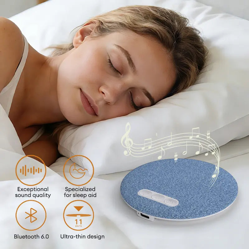 HYUNDAI S1 Ultra-Thin Bluetooth Pillow Speaker with Bluetooth 6.0, 3D White Noise, Soft Immersive Sound Field, Pillow CD Player for Bedtime Music & Audiobooks, Headphone-Free Sleep Speaker, Compatible with Android & iOS