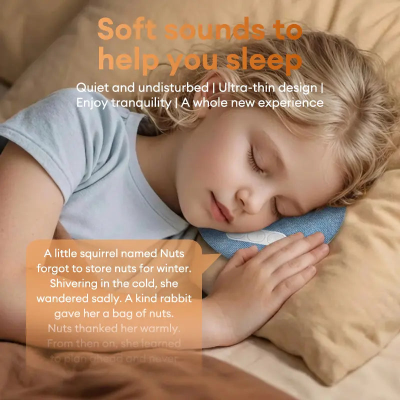 HYUNDAI S1 Ultra-Thin Bluetooth Pillow Speaker with Bluetooth 6.0, 3D White Noise, Soft Immersive Sound Field, Pillow CD Player for Bedtime Music & Audiobooks, Headphone-Free Sleep Speaker, Compatible with Android & iOS