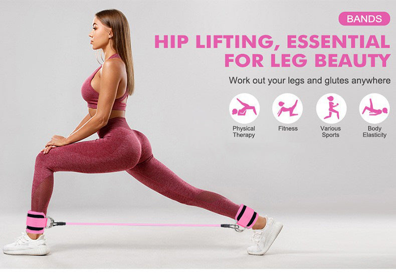 Ankle Fitness Belt(3pcs:10, 20, 30LB Each with One Pair of Ankle Strap)