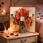 🏆98K+ SOLD! 🌼💌 Forever-Blooming 3D Flower Pop-Up Card– Personalized Love Message & Everlasting Bloom 🎁