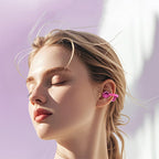 Fashionable Clip-On Wireless Headphones with Handbag